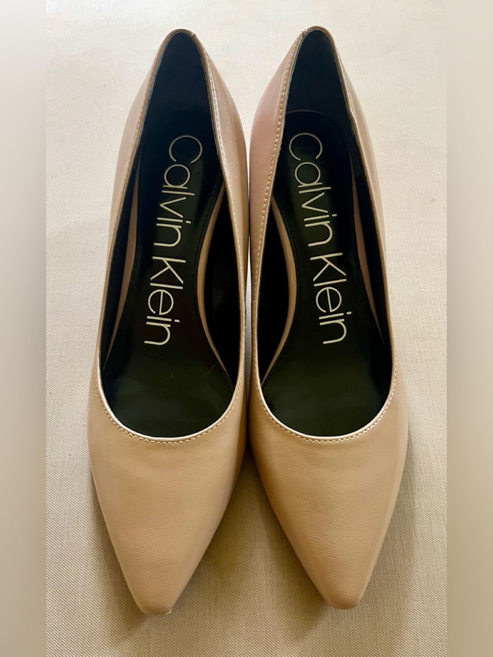 Calvin Klein Beige Leather Pumps